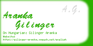 aranka gilinger business card